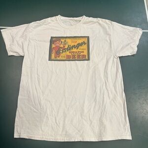 White vintage Slinger Beer T-shirt streetwear